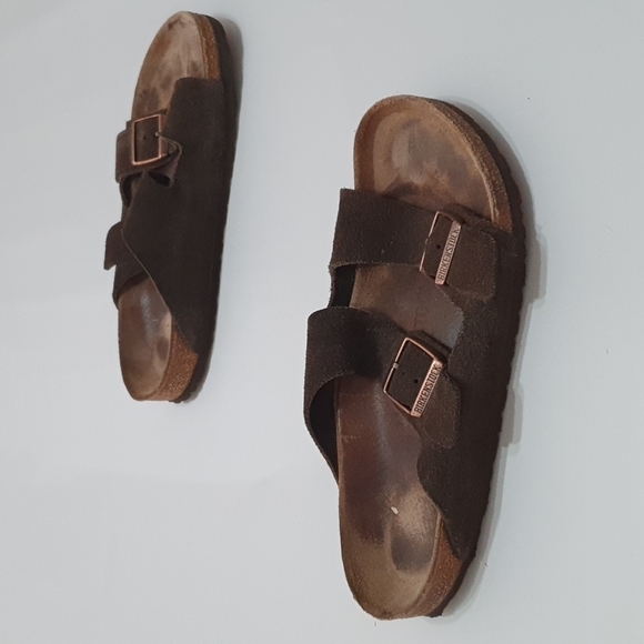 Birkenstock Arizona - Mocha Suede Sandals - Picture 8 of 10